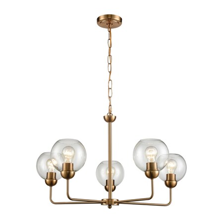 Thomas Astoria 5-Light Chandelier in Satin Gold CN280525